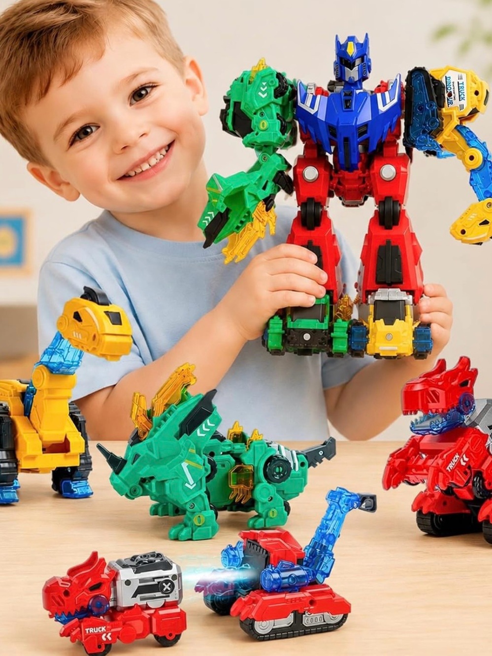 6-in-1 Magnetic Dino Robot Transformation - STEM Building Set | Ages 3+ | NWT